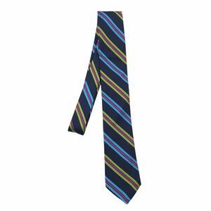 Ted Baker Tie Mens Navy Italian Silk Stripes Narrow Premium Fabric Made in USA